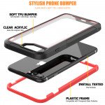 Wholesale iPhone 8 Plus / 7 Plus / 6S Plus Clear Dual Defense Case (Red)